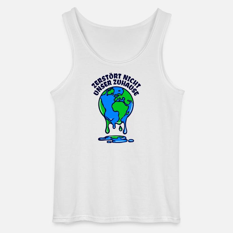 Umwelt Mutter Erde Umweltschutz Statement - Gildan Männer Tank Top - Weiß