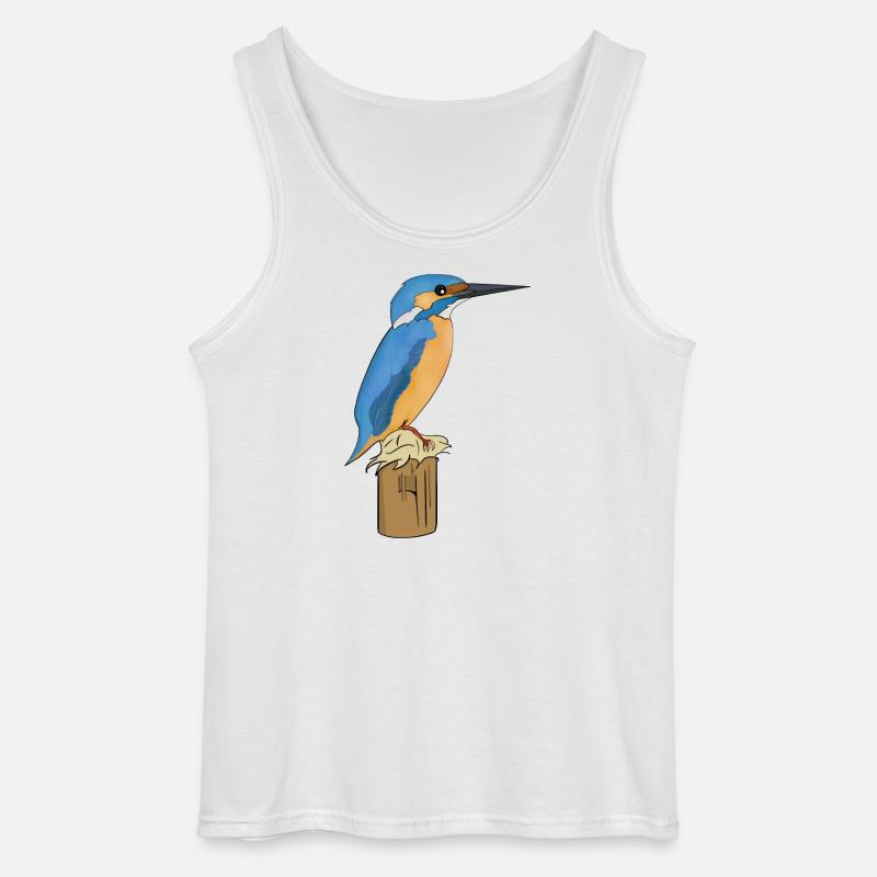 Eisvogel Vogel - Gildan Männer Tank Top - Weiß