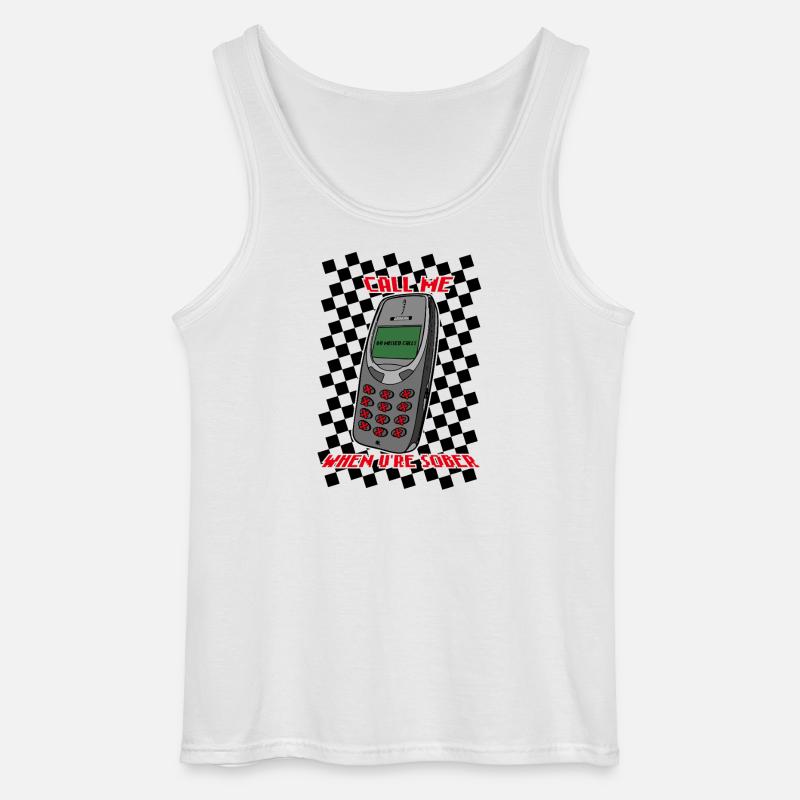 Call Me When U're Sober - Gildan Männer Tank Top - Weiß