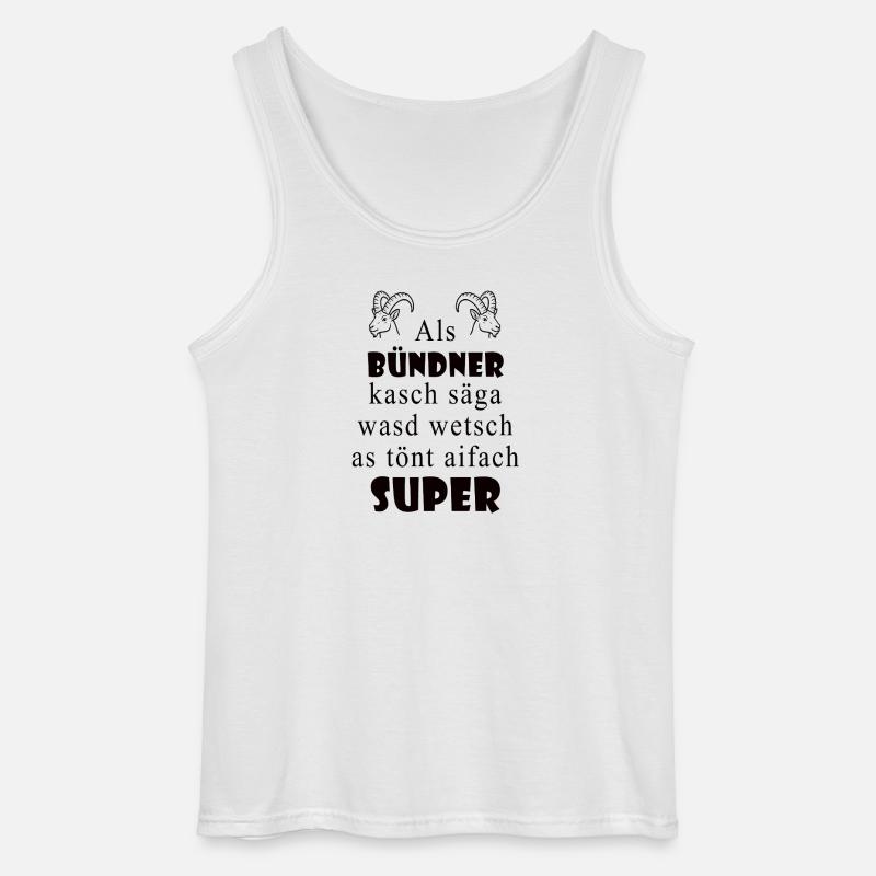 Graubünden dialect Super expression - Gildan Men’s Tank Top - white