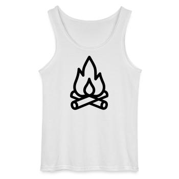 feu de camp - Débardeur Gildan Homme - blanc - Devant - AI Model Male 185 dark (185cm)