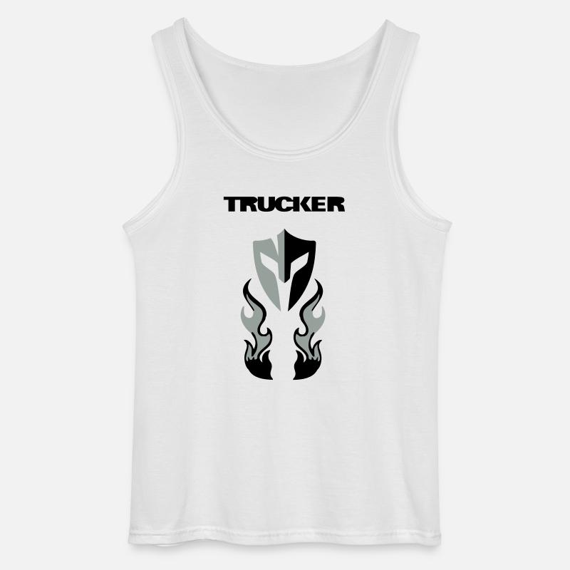 Trucker Brust - Gildan Männer Tank Top - Weiß