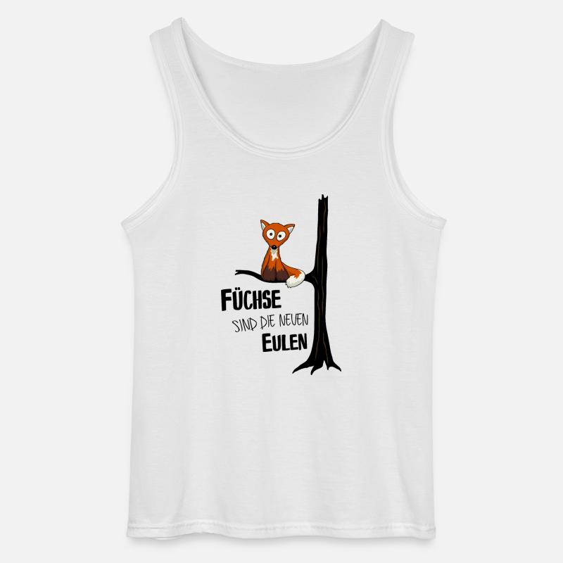 Fuchs wie Eule - Gildan Männer Tank Top - Weiß