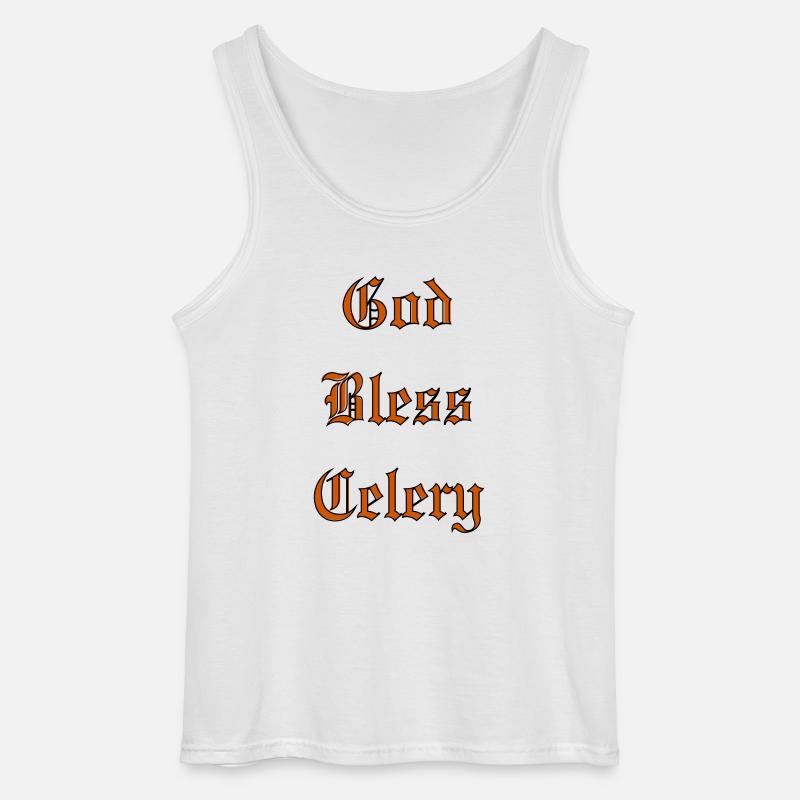 GodBlessCelery - Gildan Männer Tank Top - Weiß