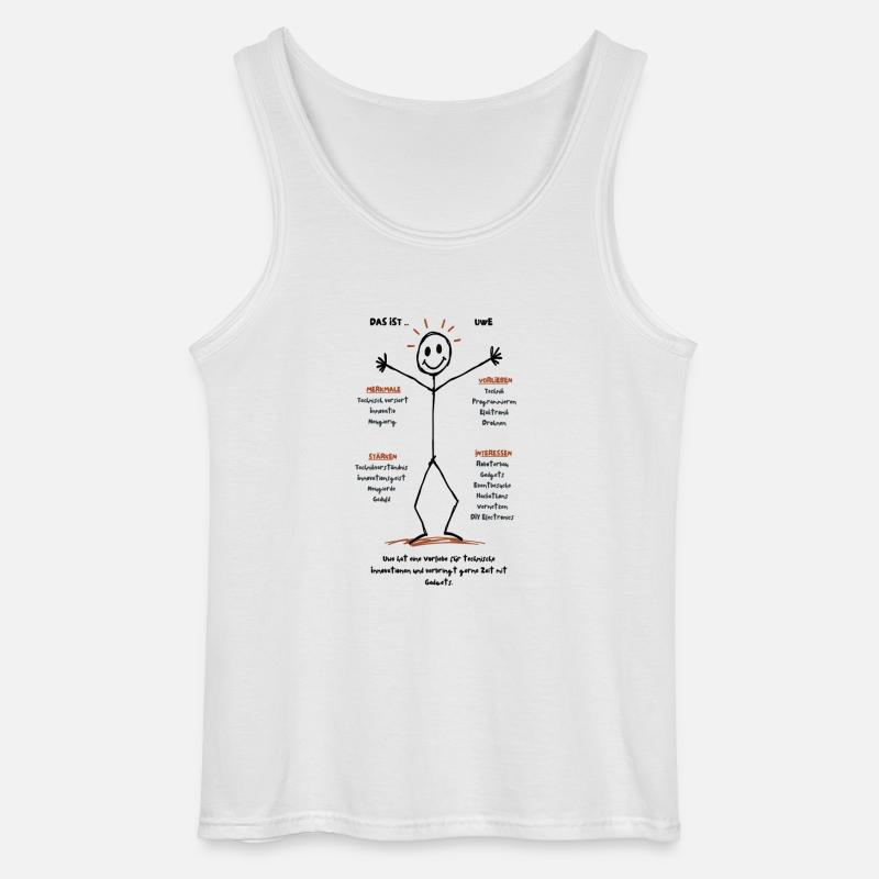 Das ist Uwe Technikenthusiast - Gildan Männer Tank Top - Weiß