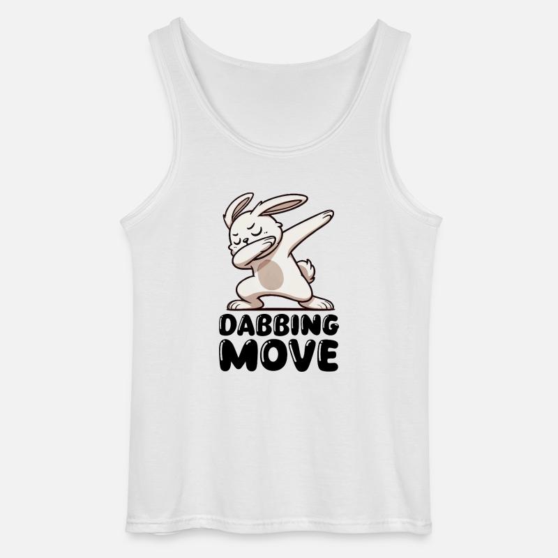 hase rabbit dabbing - Gildan Männer Tank Top - Weiß