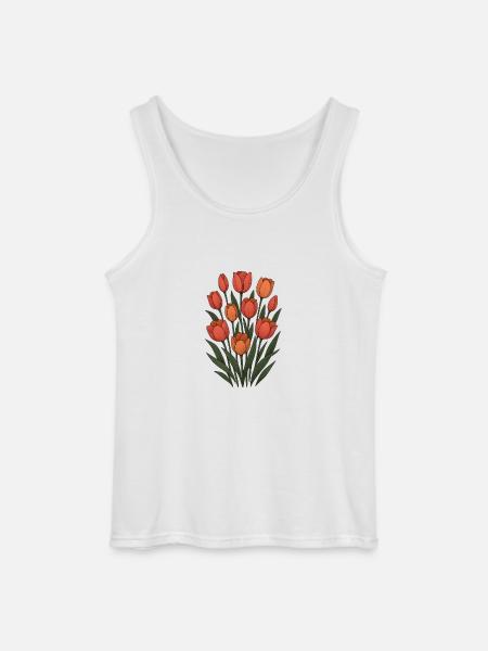 Tulips - Gildan Men’s Tank Top - white