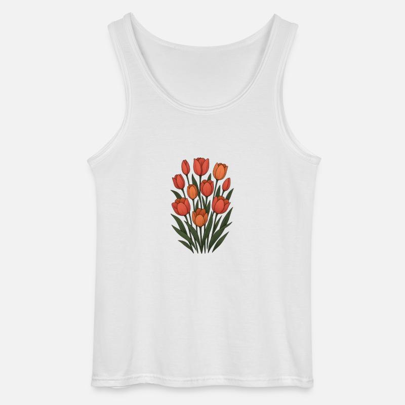 Tulpen - Gildan Männer Tank Top - Weiß