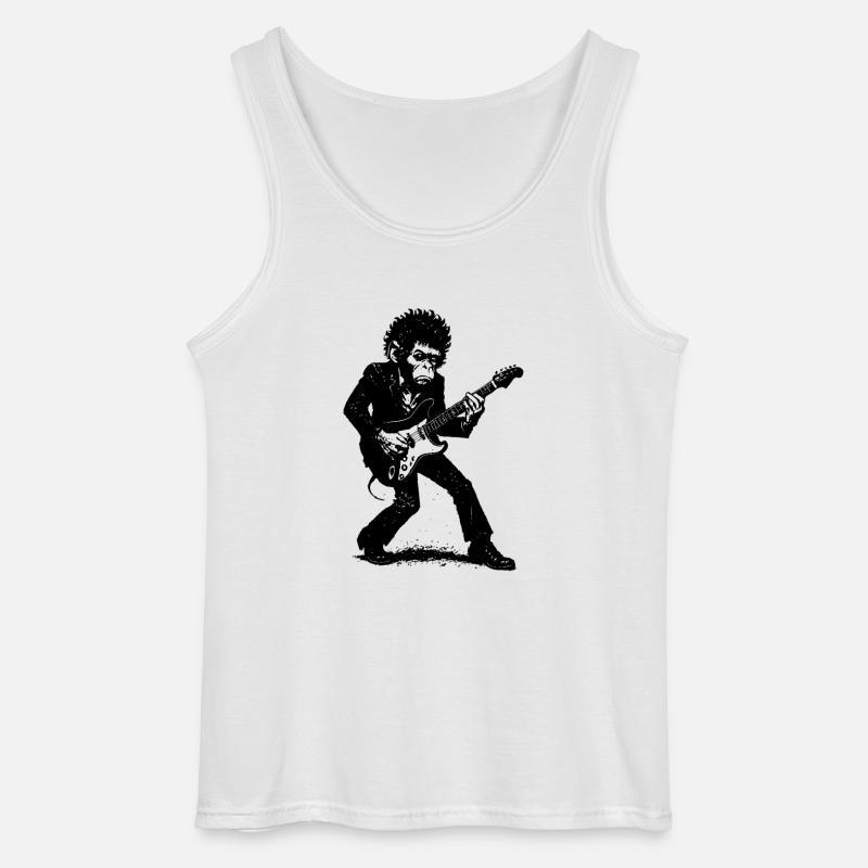 E-Guitar | The Monkey Dance - Gildan Männer Tank Top - Weiß