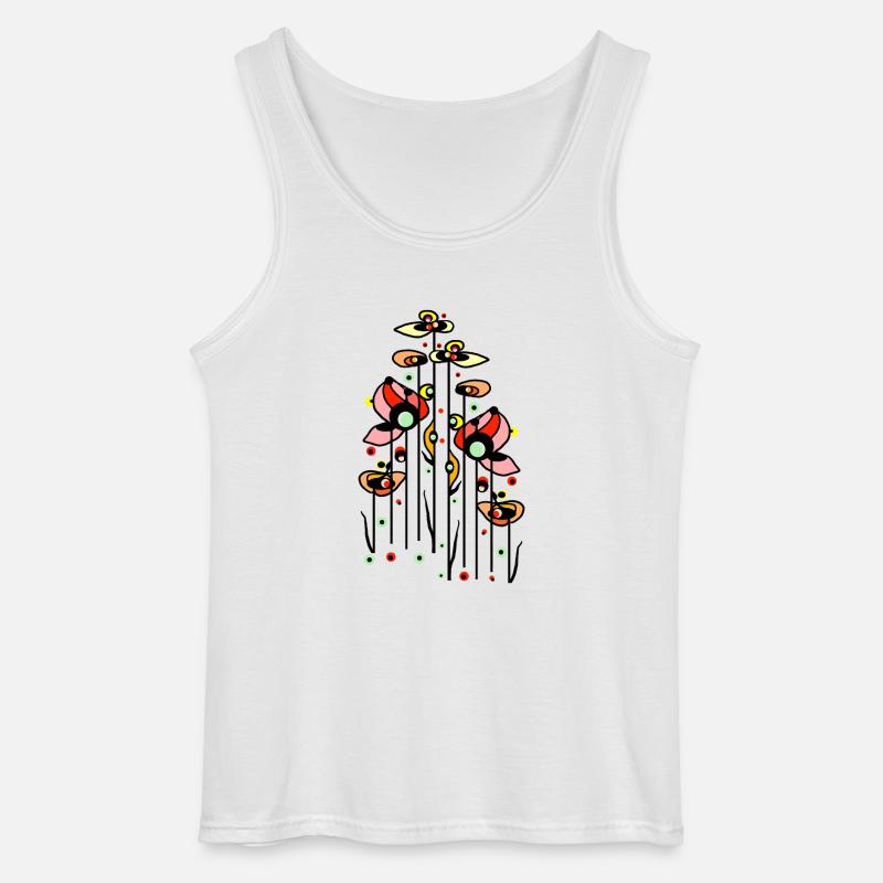 Blumen - Gildan Männer Tank Top - Weiß