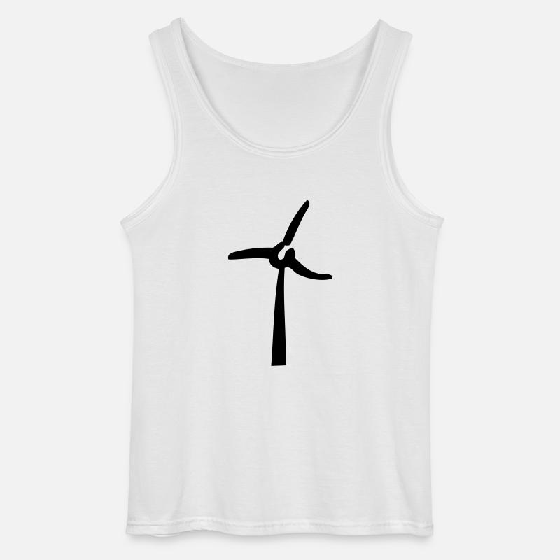 Windmill, éolienne, Windrad - Gildan Männer Tank Top - Weiß