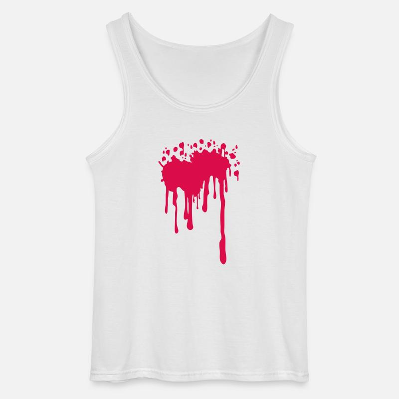 Blutfleck5 - Gildan Männer Tank Top - Weiß