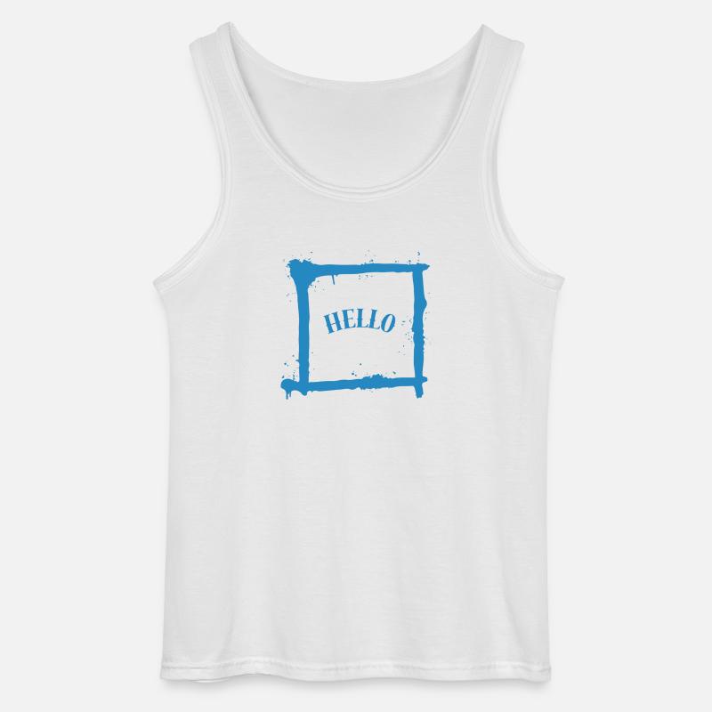 Minimalistischer Gruß - Gildan Männer Tank Top - Weiß