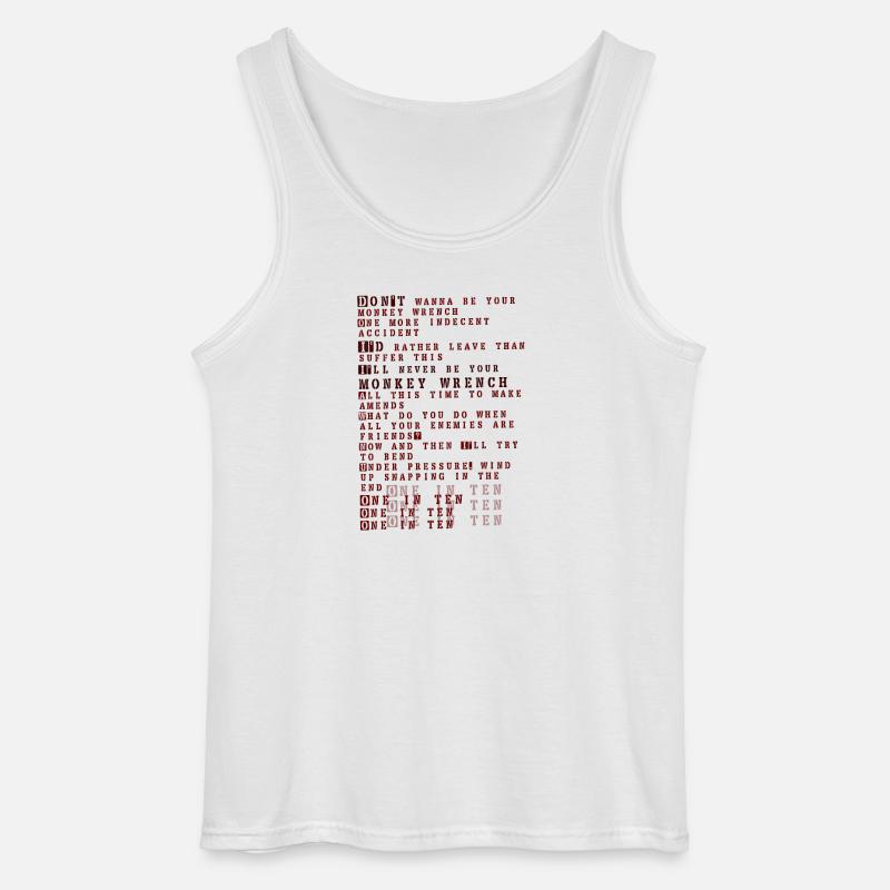 Foo fighters lyrics - monkey wrench - Gildan Männer Tank Top - Weiß