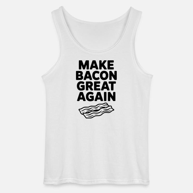Make Bacon Great Again - Gildan Men’s Tank Top - white