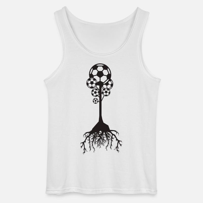 Fodboldtræ - Gildan tanktop til mænd - hvid