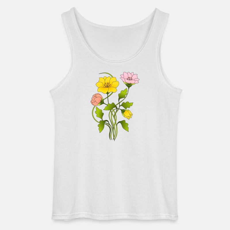 Blumen - Gildan Männer Tank Top - Weiß