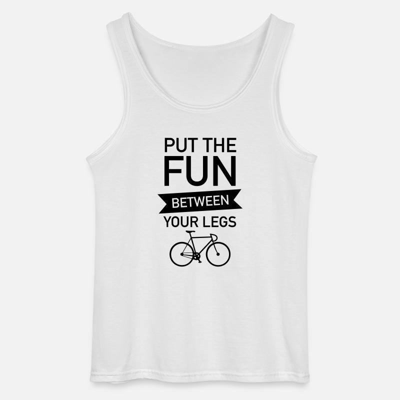 Put The Fun Between Your Legs - Gildan singlet for menn - hvit