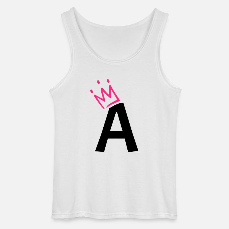 Buchstabe A mit Krone - Gildan Männer Tank Top - Weiß