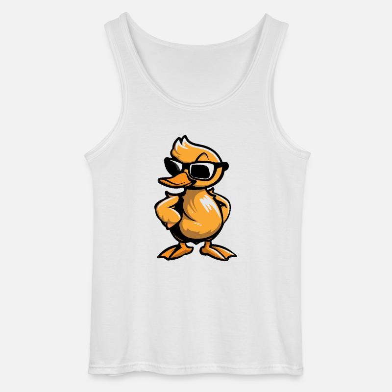 Ente Cool Comic - Gildan Männer Tank Top - Weiß
