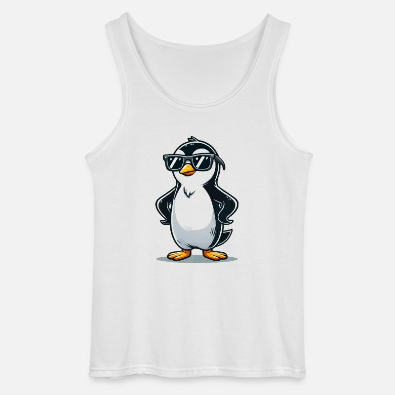 pinguin comic - Gildan Männer Tank Top - Weiß
