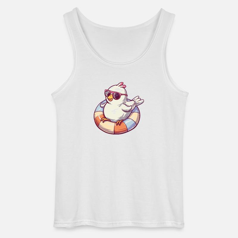 Taube Vogel Comic Cool - Gildan Männer Tank Top - Weiß