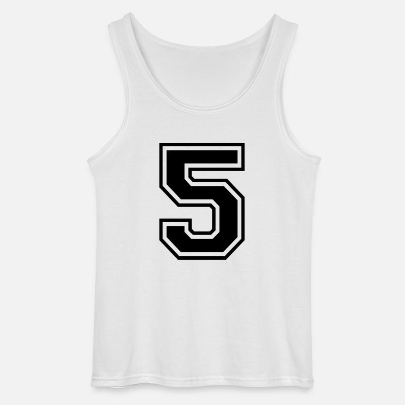 Nummer 5 - Gildan Männer Tank Top - Weiß
