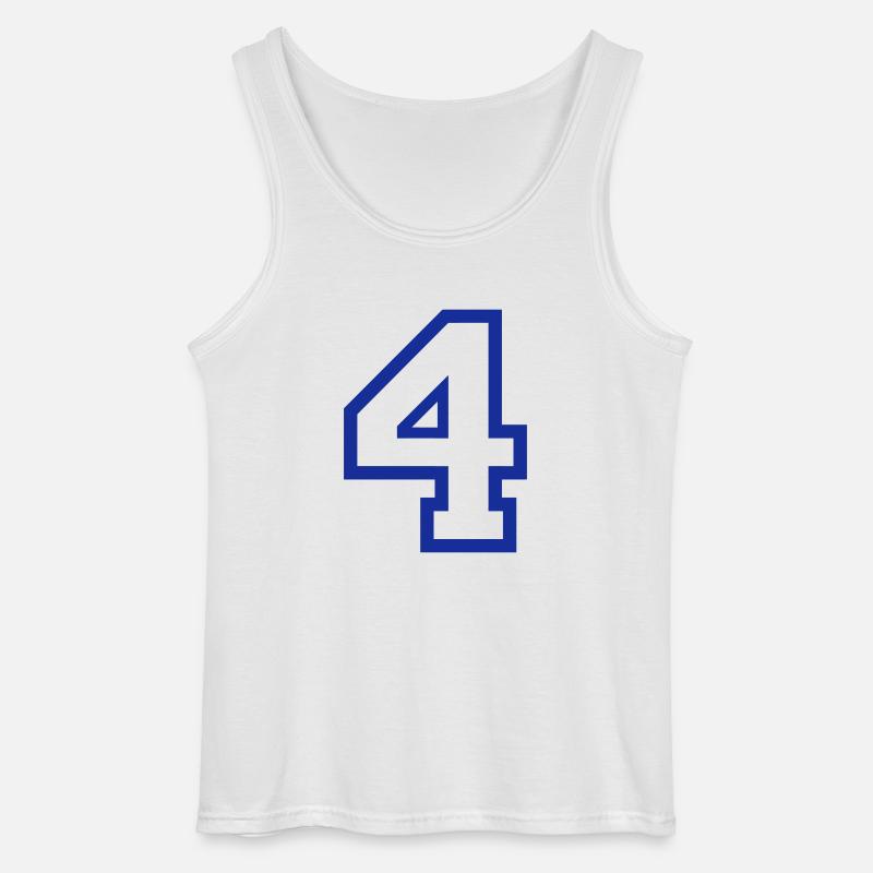 DIE NUMMER VIER - 4 - Gildan Männer Tank Top - Weiß
