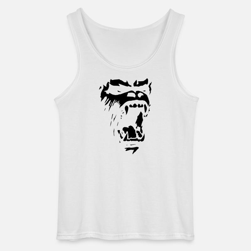 Gorilla - Gildan Männer Tank Top - Weiß