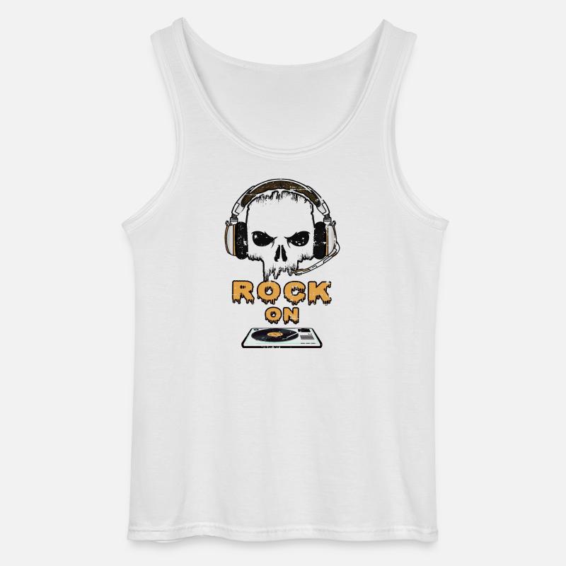 Rock Music On - Gildan Men’s Tank Top - white