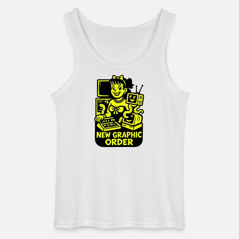 Retro Computer Graphics - Gildan Männer Tank Top - Weiß
