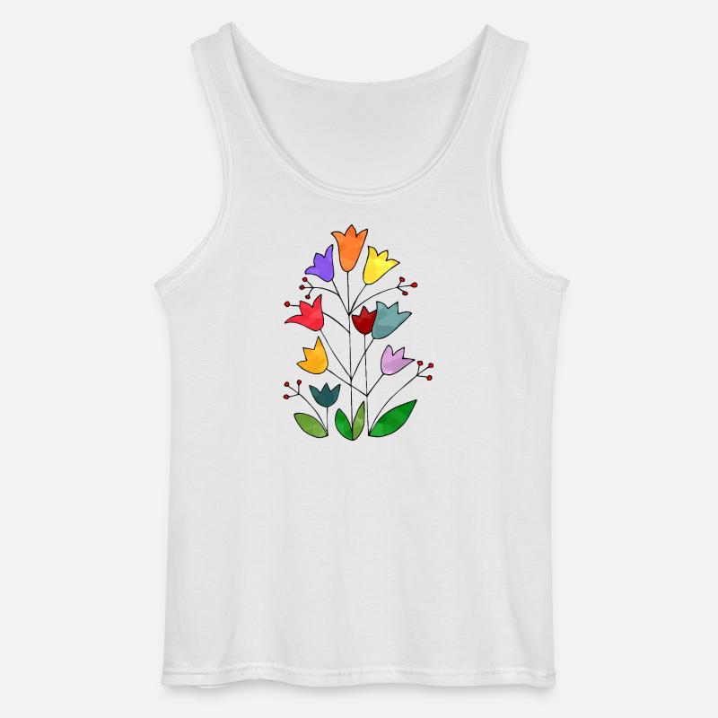 Blumen - Gildan Männer Tank Top - Weiß