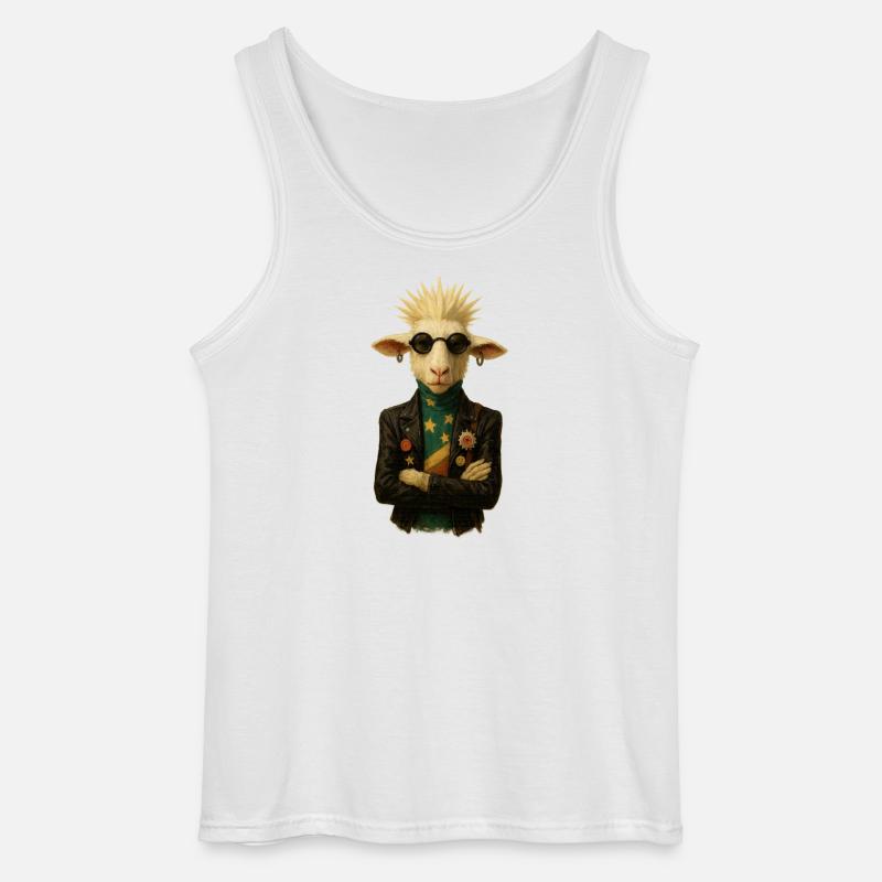 Punkgoat mit Sternenband - Gildan Männer Tank Top - Weiß