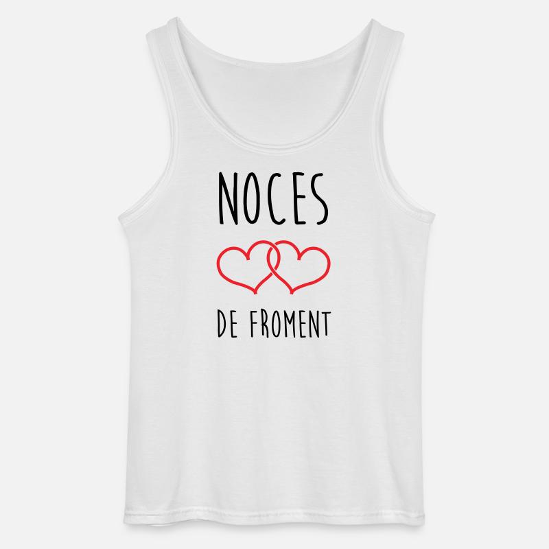 Weizenhochzeit 3 Jahre Ehe - Gildan Männer Tank Top - Weiß