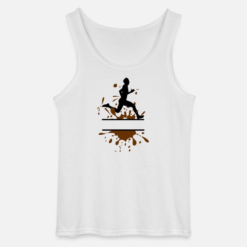 Mud Run Man – Customizable Runner - Gildan Men’s Tank Top - white