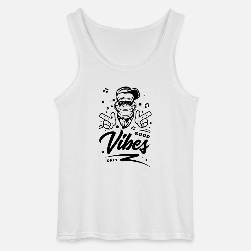 GoodVibesOnlySVG - Gildan Männer Tank Top - Weiß