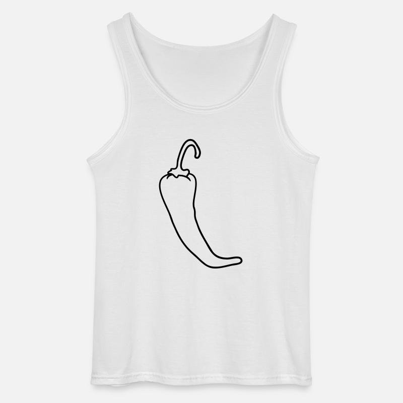 Les piments Chili chaud chaud - Débardeur Gildan Homme - blanc