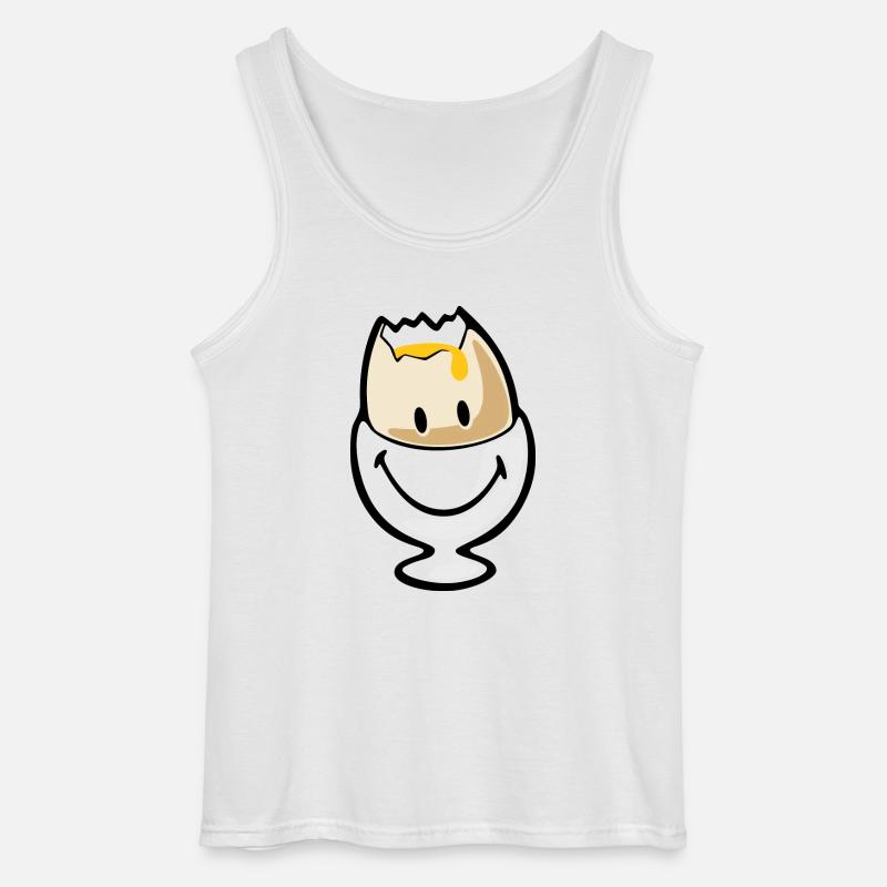 Smiley Egg - Gildan singlet for menn - hvit