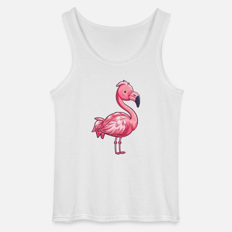 Flamingo Comic - Gildan Männer Tank Top - Weiß