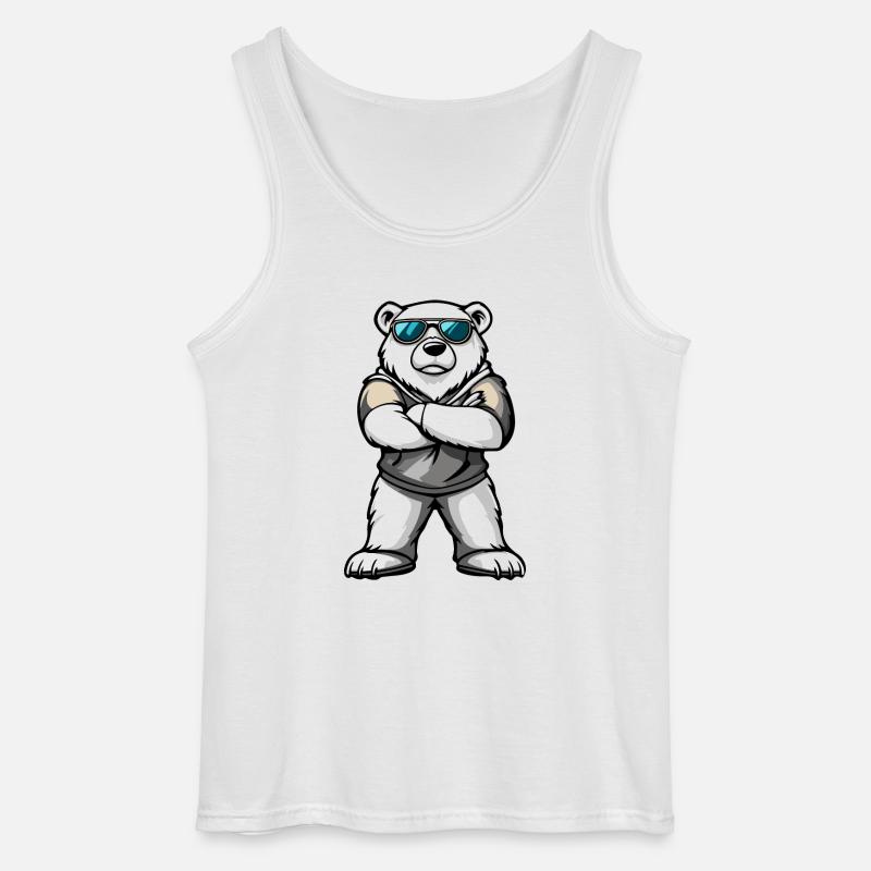 Eisbär Comic - Gildan Männer Tank Top - Weiß