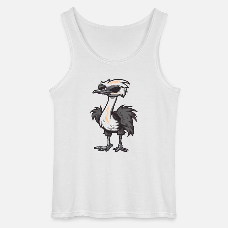Strauß Cool Comic - Gildan Männer Tank Top - Weiß