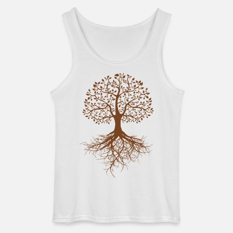 Lebensbaum - Gildan Männer Tank Top - Weiß