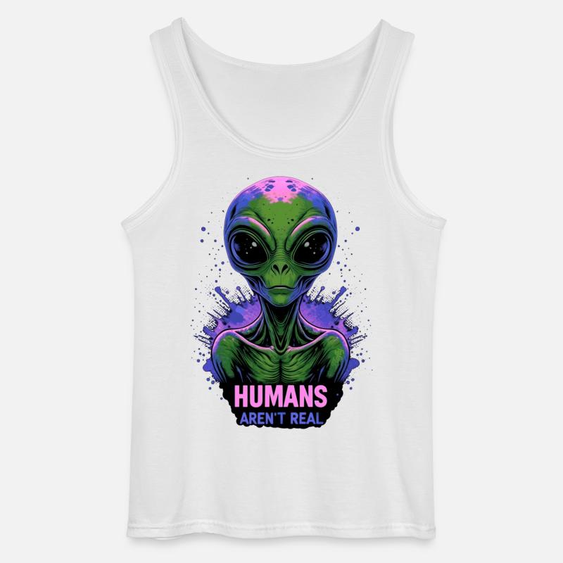 Außerirdischer 👽 - Gildan Männer Tank Top - Weiß
