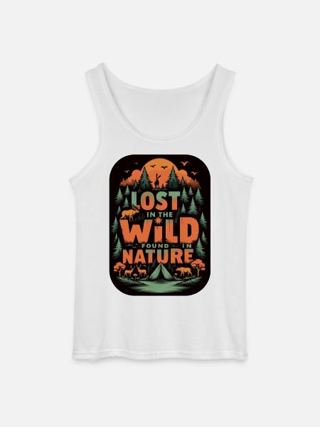 Camping dans la nature sauvage - Débardeur Gildan Homme - blanc