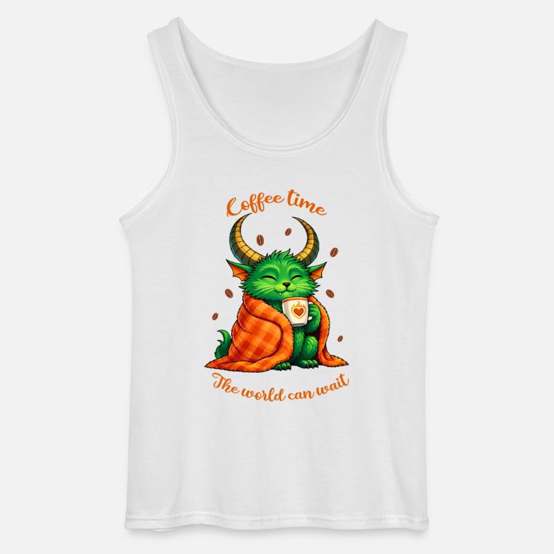 Kaffeezeit – Ein kleines Kaffeemonster - Gildan Männer Tank Top - Weiß
