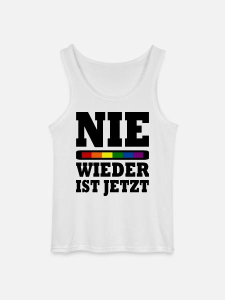 Nie wieder ist jetzt - Gildan Männer Tank Top - Weiß