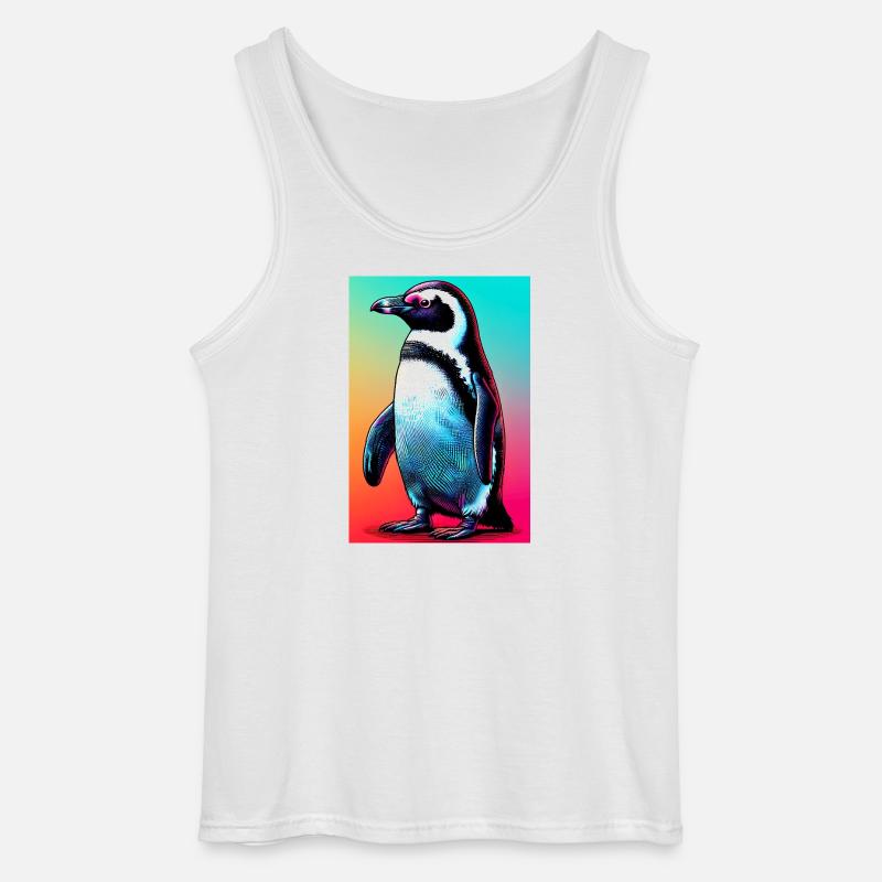 Pinguin - Gildan Männer Tank Top - Weiß