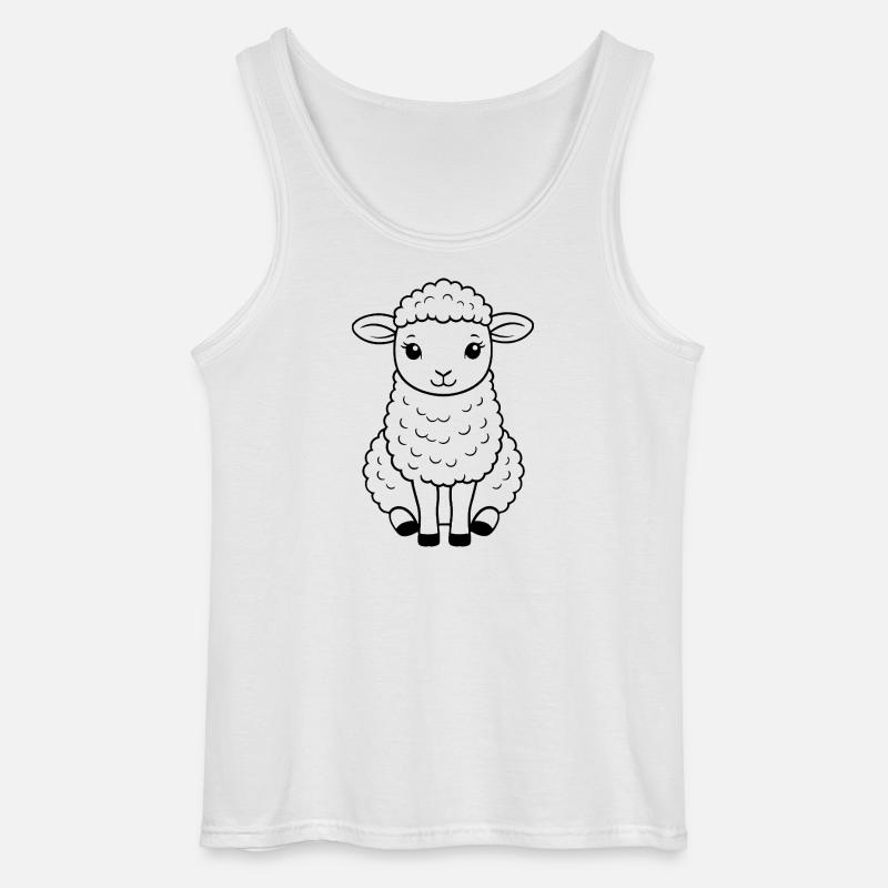 Schaf Kostüm Schäfer süßes Schäfchen - Gildan Männer Tank Top - Weiß