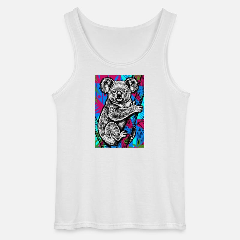 Koala - Gildan Männer Tank Top - Weiß