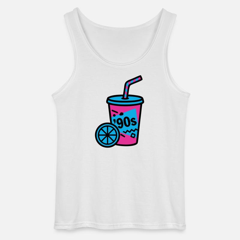 90s Retro Becher Slush Sommer - Gildan Männer Tank Top - Weiß